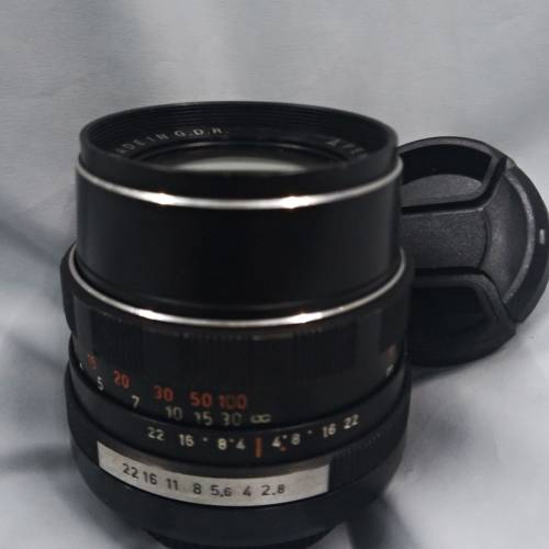 東德 Pentacon 100mm f2.8  m42-螺絲 mount /加環 可上無反機身