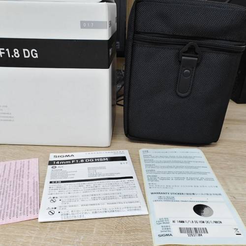 SIGMA 適馬 14mm F1.8 DG HSM Art 超廣角定焦鏡頭 nikon F 全套有盒99新