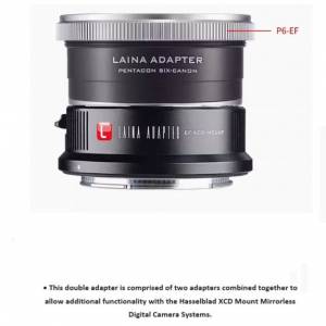 LAINA Lens Mount Double Adapter, Pentacon Six P6 Lens and Canon Eos To XCD