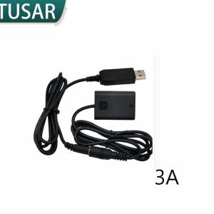 TUSAR Dummy Battery With USB Adapter 外接電源供應器 (假電池) 3A for SONY NP-FW50