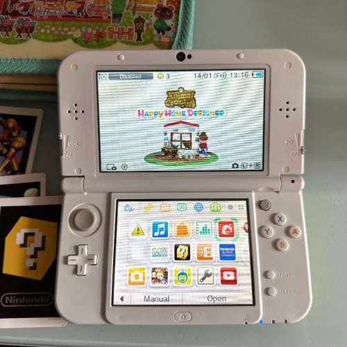 極罕有 New 3DS XL 動物森友會 快樂之家設計師 限定主機，上 IPS Mon 極新美品 絕版...