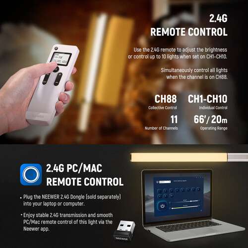 Neewer CL124 Pro Bi-Color LED Light Stick (22") 手持補光燈