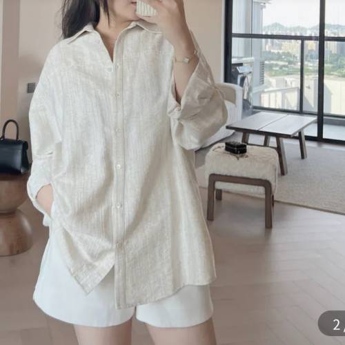 British Berry Eevee. Co 麻質隨性風襯衫 (原價$408)