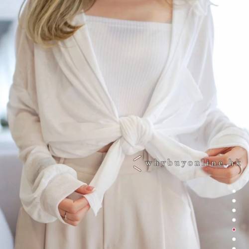 Whybuyonline 防曬綿綿薄外套 白色 軍綠色 (原價$239)