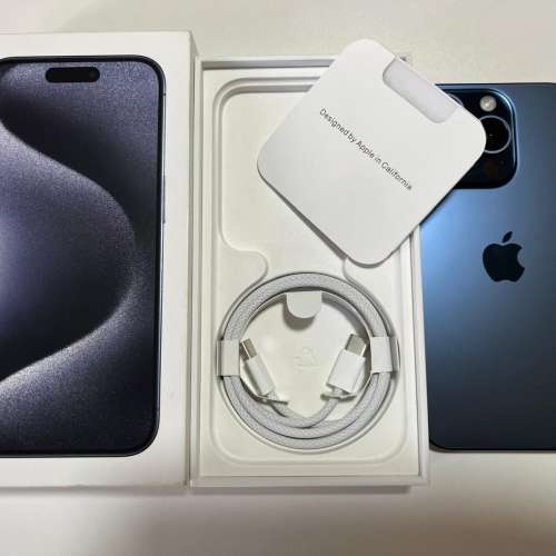 全新一年AppleCare 黑/藍 iPhone 15 pro 1tb 平行進口無鎖 原裝無拆 whatapp 6497 ...
