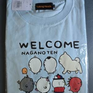 男女合用粉藍色短袖加大碼 Talking Heads WELCOME NAGANOTEN WELCOME 自嘲白熊