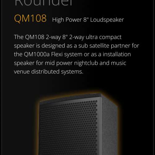Quest - QM108 - 8" 2-way High Powered Cabinet