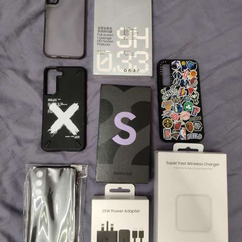 Samsung S22 256gb 紫色,送casetify套，無線充電，芒貼