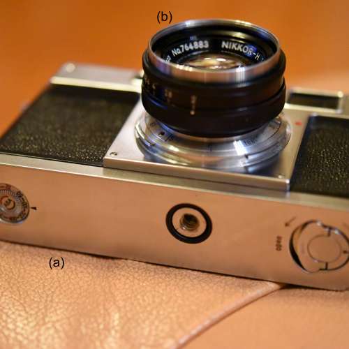 新淨Nikon S2菲林旁軸機配Nikkor 5cm鏡及罕有遮光罩