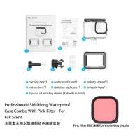TELESIN Professional 45M Diving Waterproof Case Combo With Filter For Hero 13