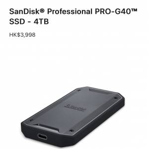 SanDisk Professional PRO-G40 SSD 4TB (3000MB速度)