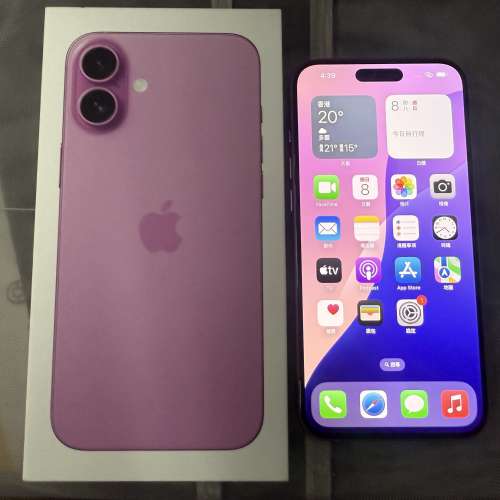 Apple iPhone 16 Plus Pink 粉紅色 128GB 行貨全套有盒有保養近全新
