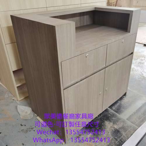 餐館餐邊櫃訂製廠家,茶餐料理店備餐櫃訂做,港式餐廳防火板茶水櫃訂做工廠,木紋膠板...