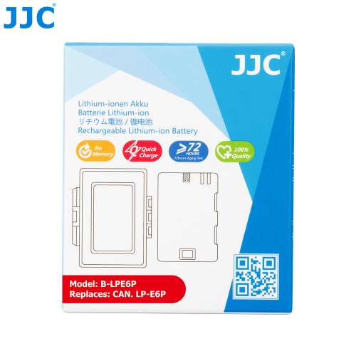 JJC B-LPE6P Rechargeable Lithium-ion Battery replaces CANON LP-E6P 代用鋰電池