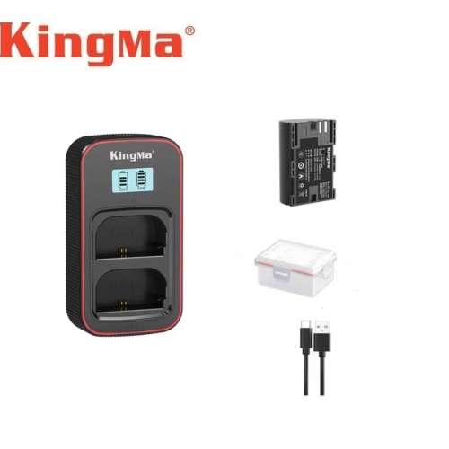 KINGMA K-LP-E6P Rechargeable Lithium-ion Battery With LCD Display Dual USB-C