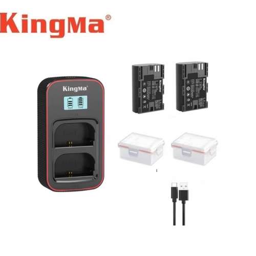 KINGMA K-LP-E6P Rechargeable Lithium-ion Battery With LCD Display Dual USB-C