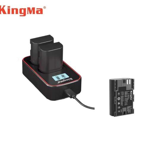 KINGMA K-LP-E6P Rechargeable Lithium-ion Battery With LCD Display Dual USB-C