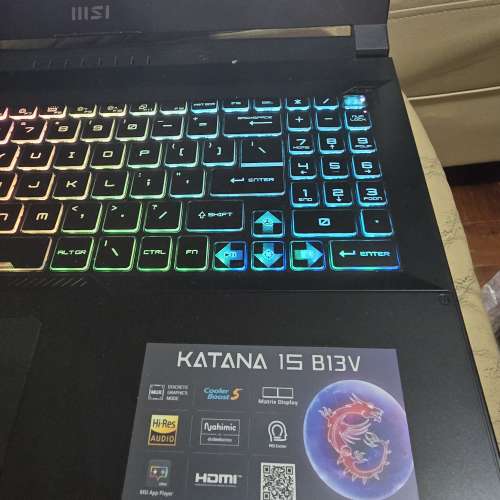 MSI KATANA 15寸 全能電競本 i7-13620h-16g-rtx4050-1tsd' 高清144z 屏 全套盒齊 長...
