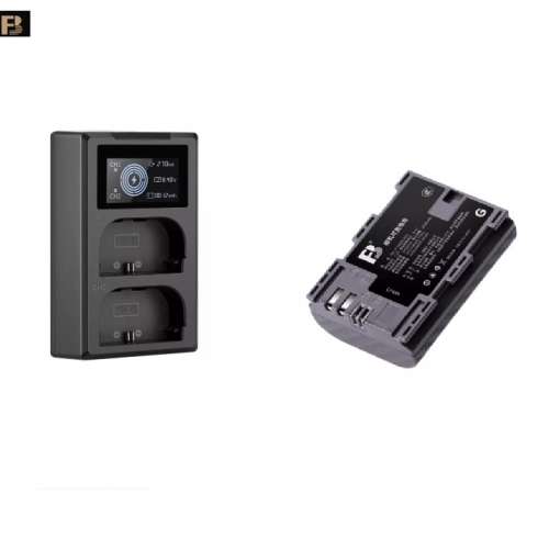 FB-LP-E6P(G) R24 / LP-E6NH Rechargeable Lithium-ion Battery With LCD Charger