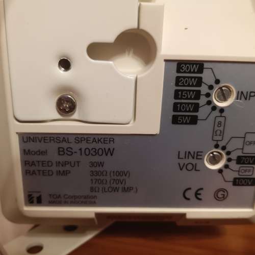 TOA掛牆喇叭一對