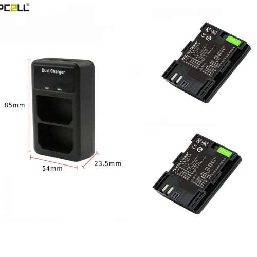 TPCELL LP-E6P Rechargeable Lithium-ion Battery With LCD Display Charger