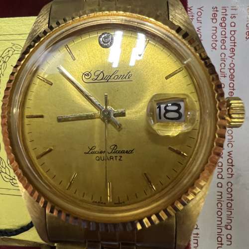 庫存DUFONTE LUCIEN PICCARD 男士鑲鑽手錶
