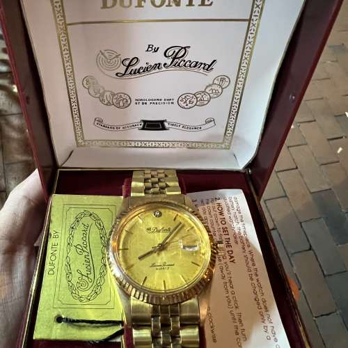 庫存DUFONTE LUCIEN PICCARD 男士鑲鑽手錶