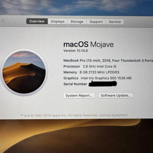 Apple Macbook Pro 13” 2016 新淨見圖100％操作正常