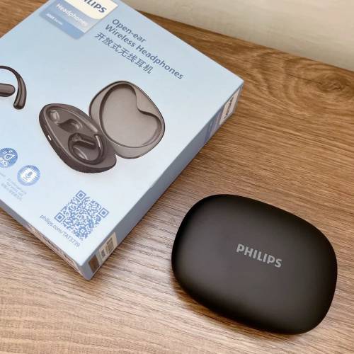 PHILIPS 飛利浦無線掛耳式耳機 Earphones TAT3739 黑色/白色