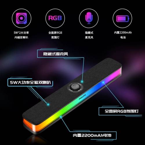 PHILIPS 飛利浦桌面藍牙音箱 Bluetooth Speaker