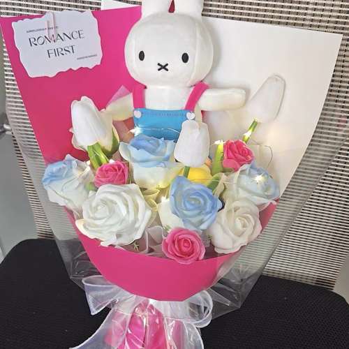 獨家正版 專業花藝師主理：德國miffy公仔花束 迪士尼布魯托 高飛聖誕花束 外面賣$5x...