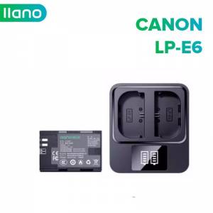 LLANO Canon LP-E6 Fully Decoded Lithium-Ion Battery Pack With LCD Display