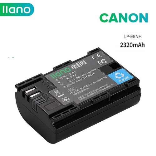LLANO Canon LP-E6NH Fully Decoded Lithium-Ion Battery Pack 代用鋰電池 (2320mAh)