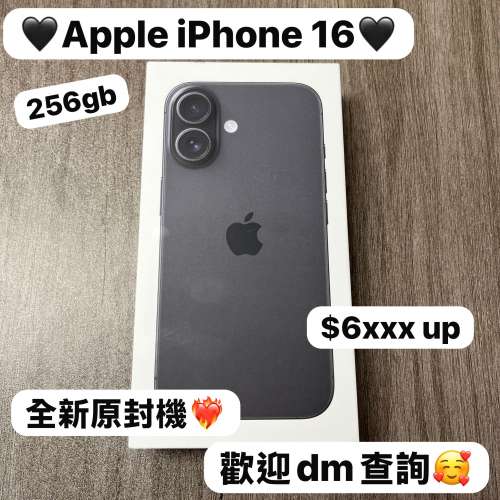 (電子之家，iPhone系列) /Apple iPhone 16系列/iPhone 16/256gb/黑🖤/全新原封機❤...