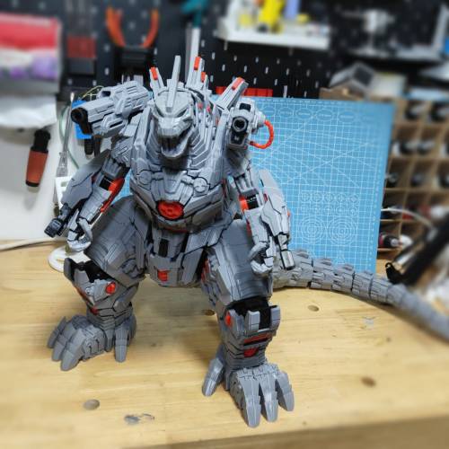 機械哥斯拉v2 改眼燈  全武裝連特效件 3D打印