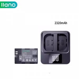 LLANO LP-E6P Rechargeable Lithium-ion Battery With LCD Dual USB-C Charger (2320)