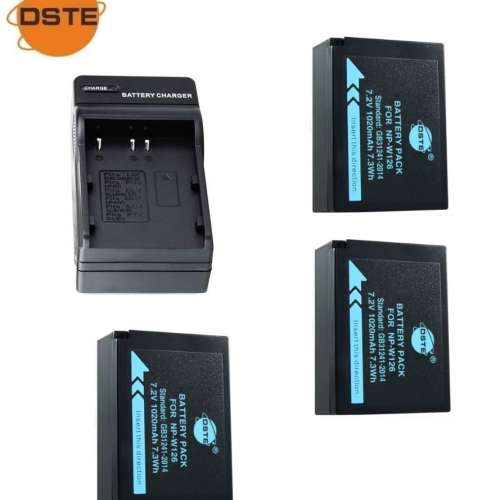 DSTE FujiFilm NP-W126 Lithium-Ion Battery Pack With AC Travel Charger 代用鋰電...