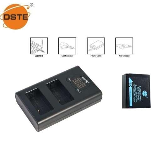 DSTE FujiFilm NP-W126 Lithium-Ion Battery Pack With LCD Display Dual USB Type-C