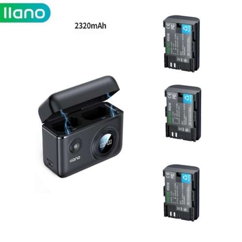 LLANO LP-E6P Rechargeable Lithium-ion Battery With Fast Dual Camera Charger
