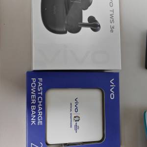 Vivo 藍牙耳機，型號：Vivo TWS 3e+5000mAh快充電寶