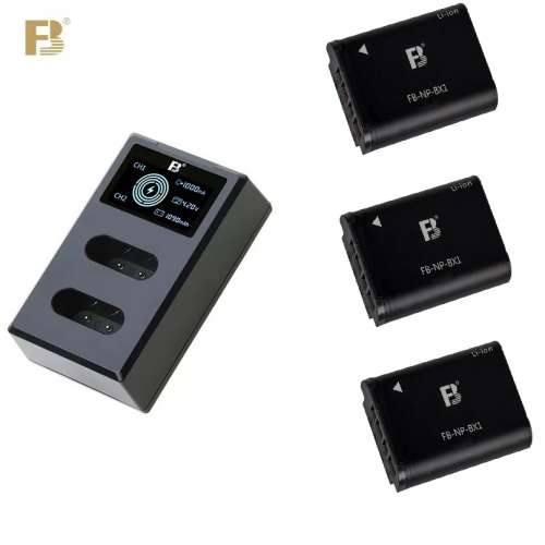 FB 灃標 NP-BX1 Lithium-Ion Battery Pack With Charger 代用鋰電池連充電機 3.6V,...