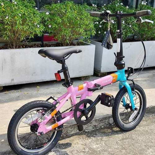 DAHON KAA411 KIDKING 單速 14吋 鋁合金折叠車 (附有輔助轆) 送水架前後蛙燈叮叮
