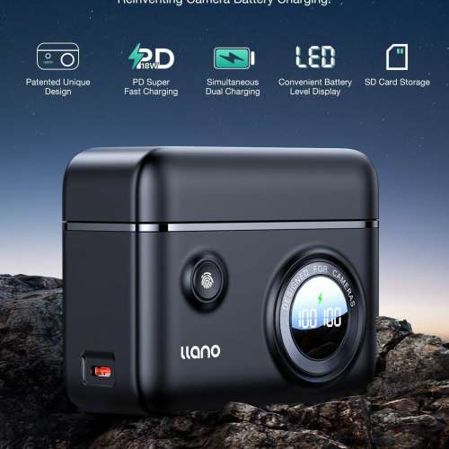 LLANO LP-E6NH USB-C Rechargeable Lithium-Ion Battery Pack With Fast Charger