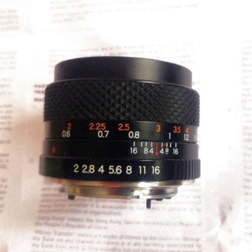 Contax/Yashica lens 55mm f1:2 only pure glass elements, no plastic ...