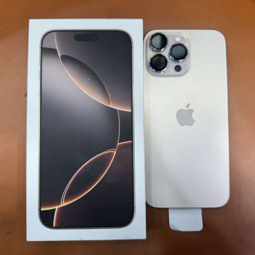 iPhone 16 Pro Max 256GB 金色 香港行貨 蘋果保養到2025年12月2日 電池100% 全套有...