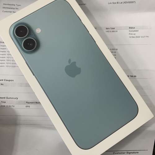 5G港版iPhone 16 plus 256G全新未開Apple 保養1年