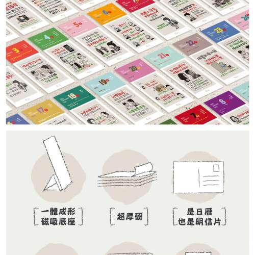 全新限量八耐舜子2025手繪明信片日曆(一套四冊)珍藏版