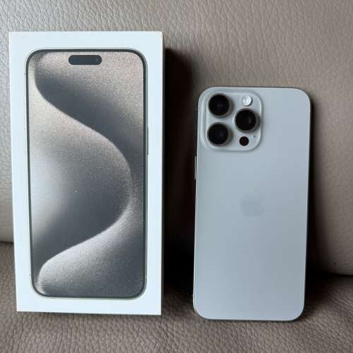 完美無花 香港行貨 iPhone 15 pro Max 1TB 原色 鈦金屬 Natural Titianium