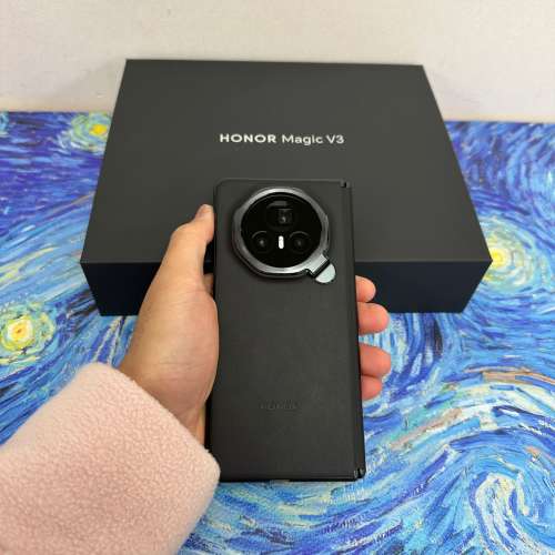 (最薄最輕摺機）全新質素港行/Honor Magic V3 12+512GB/黑色/全套/有原廠保養/唯一...