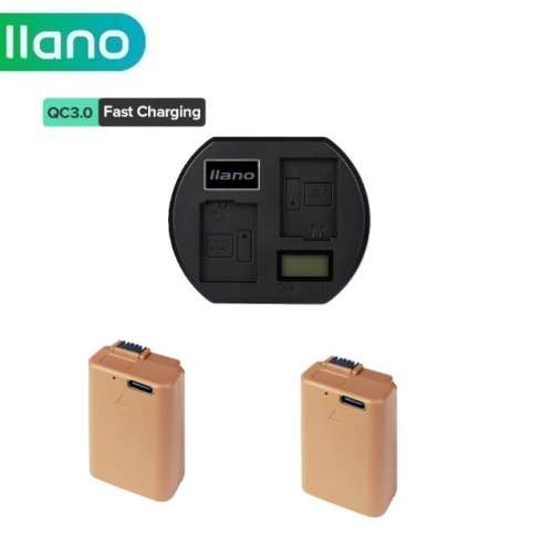 NP-FW50 Built-In USB-C Charging Battery With With LCD Display Dual USB-C QC3.0